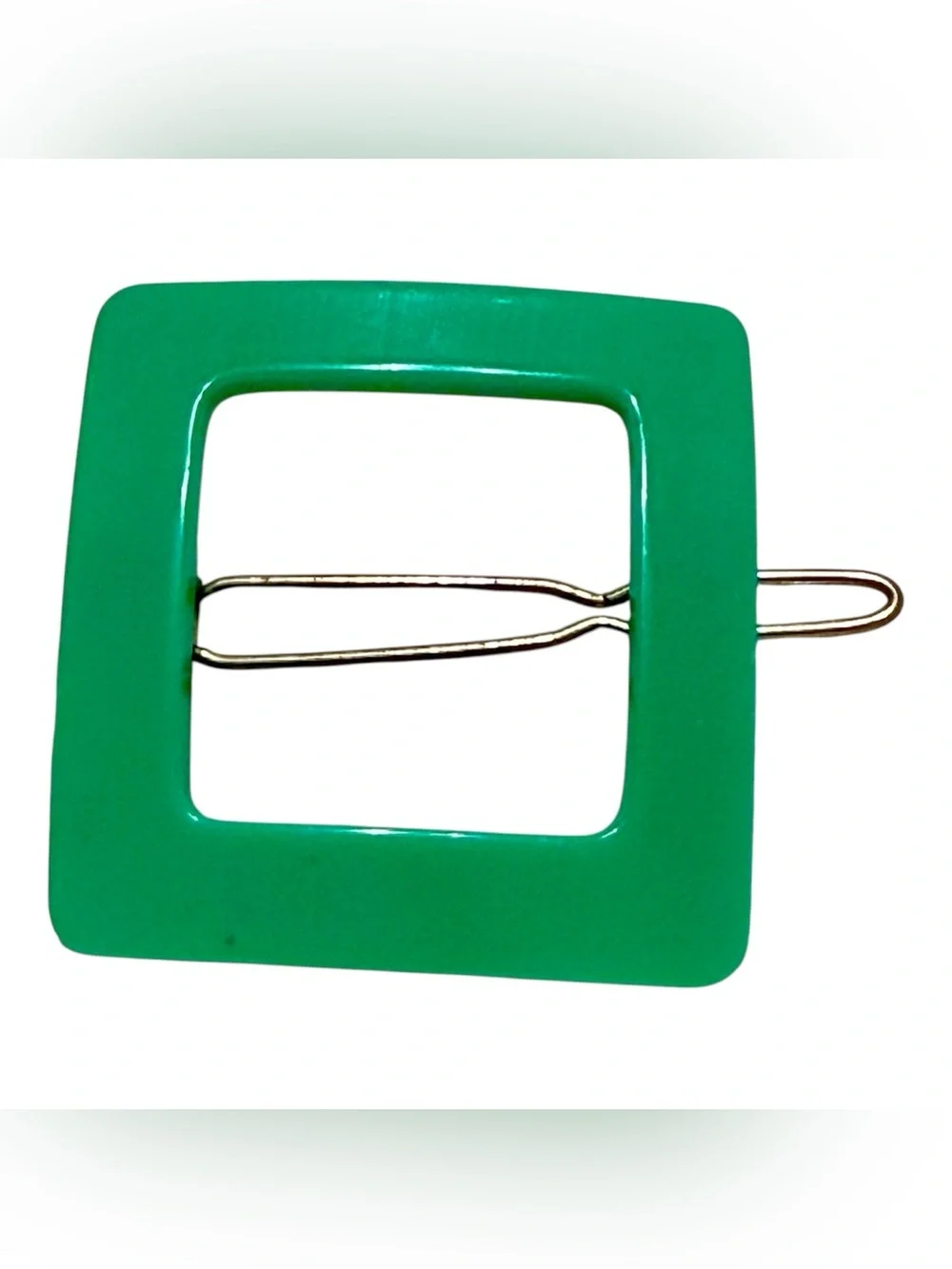 1960’s Mod French Square Battette in Kelly Green, 1.5” , Deadstock Unworn